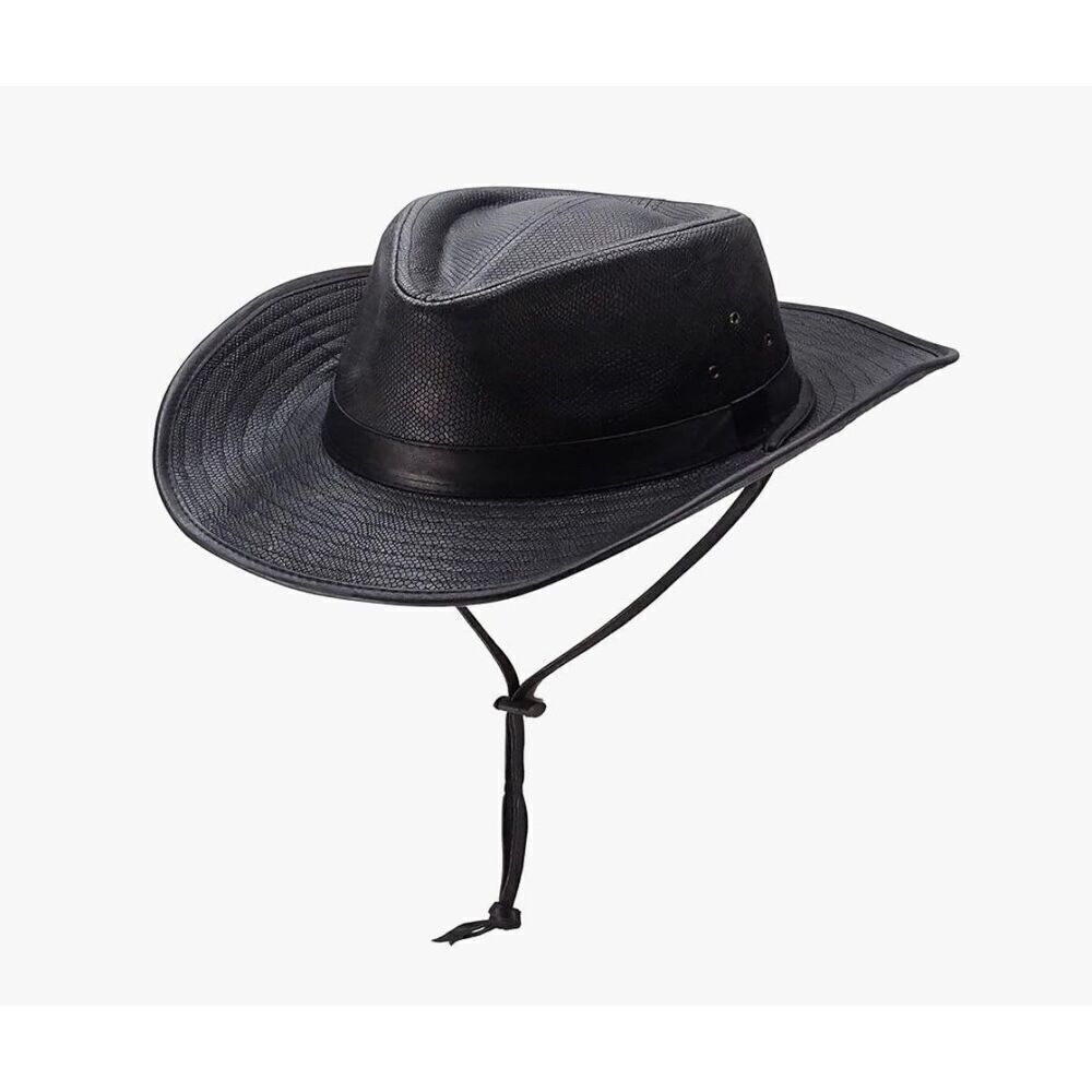 Silver Canyon Weathered Outback Outdoorsmen Shapeable Hat with Chin Cord